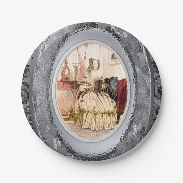 Plato De Papel Placas de papel victorianas (Anverso)