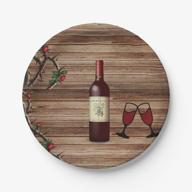 Plato De Papel Placas de papel Viñedo (Anverso)