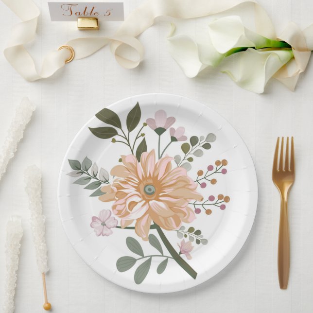 Plato De Papel Placas de papel y Fiesta (Boda)