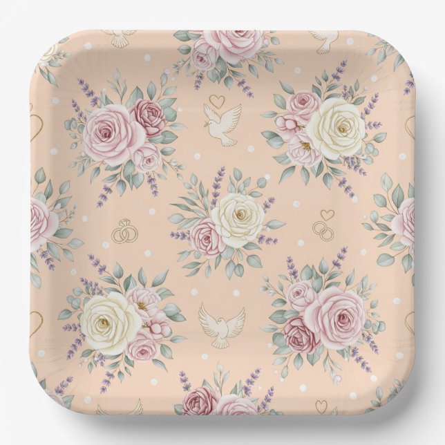 Plato De Papel Placas de papel y Fiesta (Anverso)