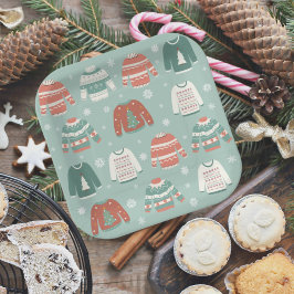 Plato De Papel Placas de postre Fiesta suéter fea