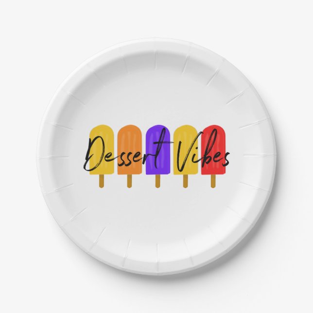 Plato De Papel Placas de postre y cuencos, desechables (Anverso)