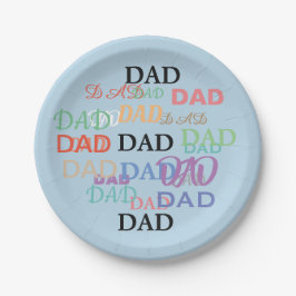 Plato De Papel Placas del día de padre