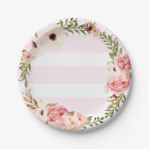 Plato De Papel Placas del fiesta del Peony