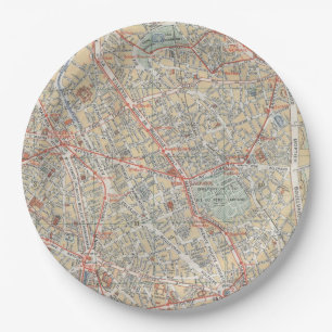 Plato De Papel Placas del mapa