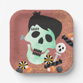 Plato De Papel Placas del partido Frankenstein Mash Halloween