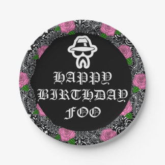 Plato De Papel Placas del partido temático Cholo