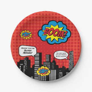 Plato De Papel Placas del super héroe