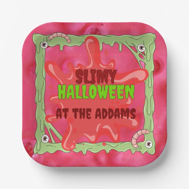 Plato De Papel Placas delgadas de Halloween (Anverso)