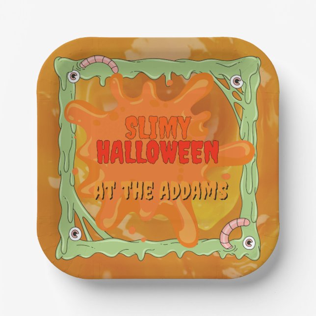 Plato De Papel Placas delgadas de Halloween (Anverso)
