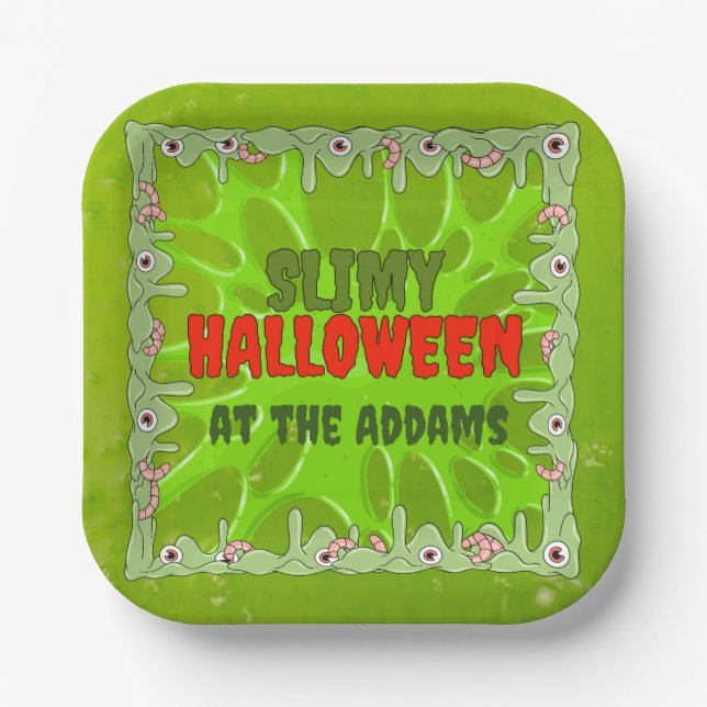 Plato De Papel Placas delgadas de Halloween (Anverso)