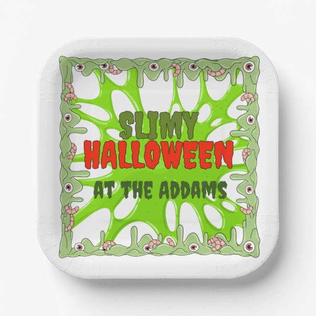 Plato De Papel Placas delgadas de Halloween (Anverso)