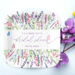 Plato De Papel Placas elegantes de papel de ducha de novia de lav<br><div class="desc">Elegante Lavender Bridal Ducha Placas de Papel. Elementos coincidentes disponibles.</div>