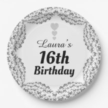 Placas especiales para fiestas de edad 16 o edició