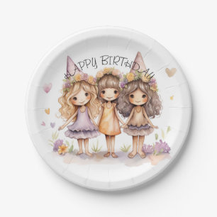Plato De Papel Placas Fairy Birthday Party