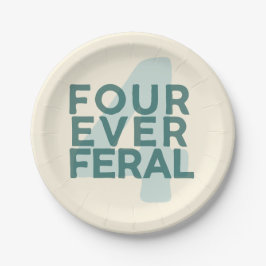 Plato De Papel Placas Feral 4ever