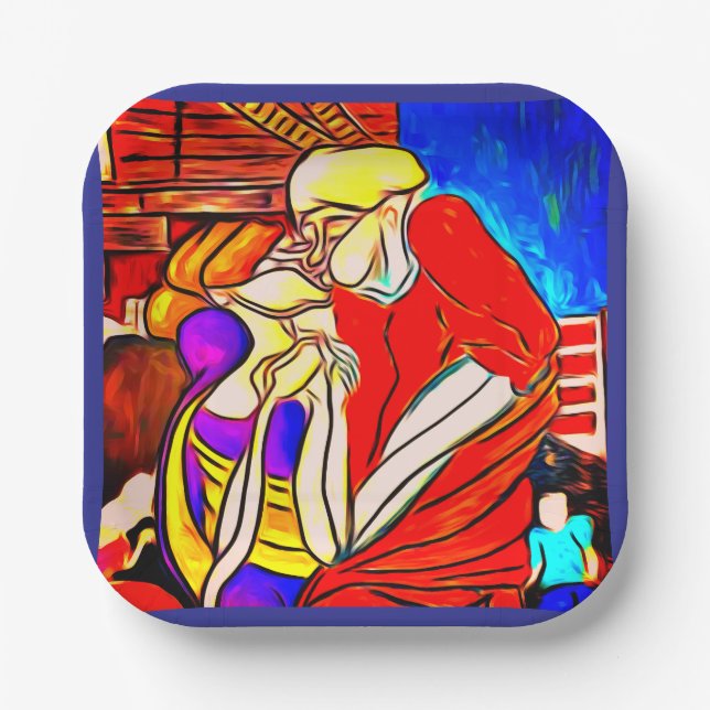 Plato De Papel Placas fiesta (Anverso)