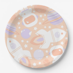 Plato De Papel Placas Fiesta de Chicas espaciales