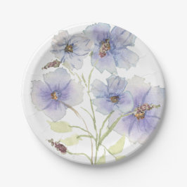 Plato De Papel Placas Fiesta de flores silvestres
