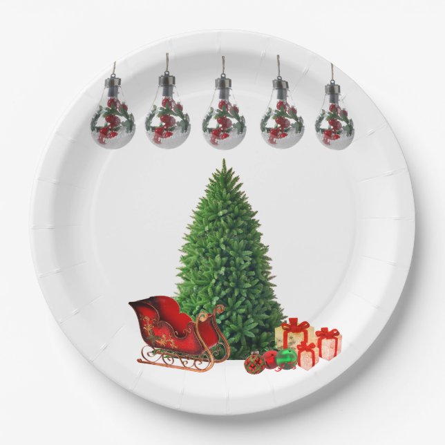 Plato De Papel Placas Fiesta de papel para navidades (Anverso)