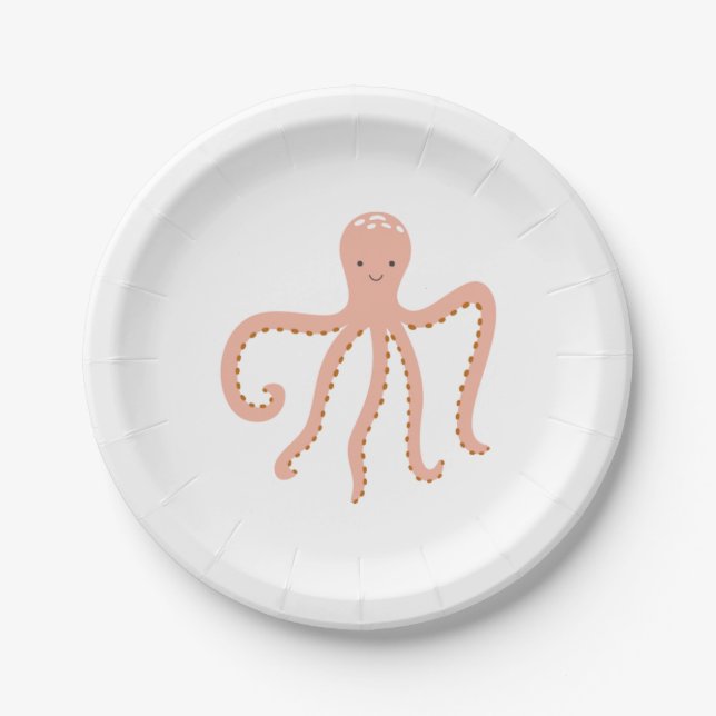 Plato De Papel Placas fiesta | Octopus (Anverso)