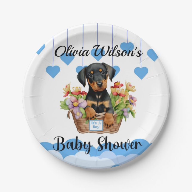 Plato De Papel Placas Fiestas Baby Shower, placas temáticas de ca (Anverso)