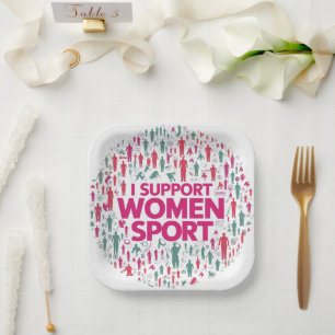Plato De Papel Placas fiestas celebran a las mujeres en los depor