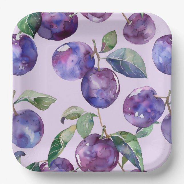 Plato De Papel Placas Fiestas cuadradas de Bash Personalizado de  (Anverso)