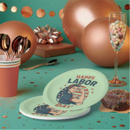 Plato De Papel Placas Fiestas de celebración del Día del Trabajo