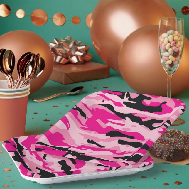 Plato De Papel Placas Fiestas de cócteles de campaña militar GI J (Multi)