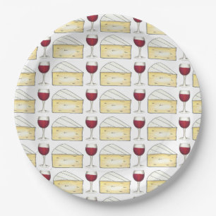 Plato De Papel Placas Fiestas de cócteles de cola de queso de Bri