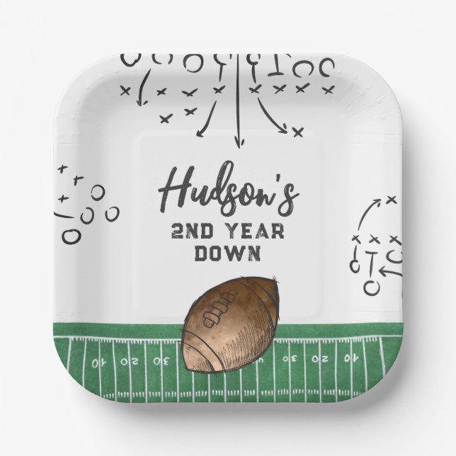 Plato De Papel Placas Fiestas de fútbol | Placas de papel de fútb (Anverso)