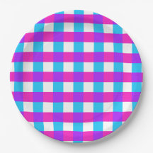 Placas Fiestas de Gingham brillantes - estilos 3