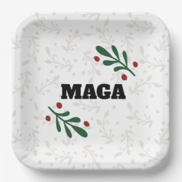 Plato De Papel Placas fiestas de Navidades MAGA
