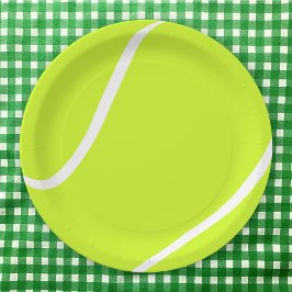 Plato De Papel Placas Fiestas de papel de bolas de tenis