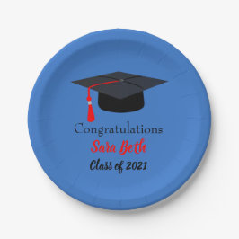 Plato De Papel Placas Fiestas de papel de graduación personalizad