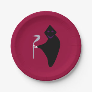 Plato De Papel Placas Fiestas de papel de Halloween Grim Reaper
