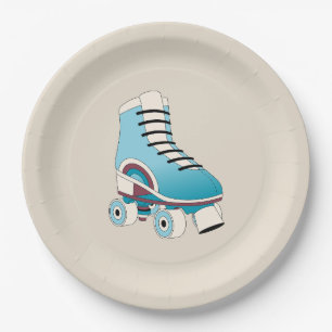 Plato De Papel Placas Fiestas de patinaje sobre ruedas