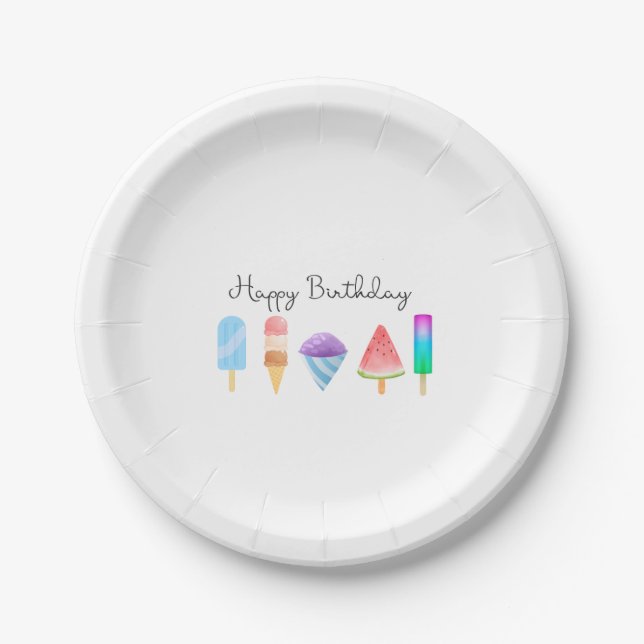 Plato De Papel Placas Fiestas de popsicle (Anverso)