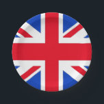 Plato De Papel Placas Fiestas de Union Jack<br><div class="desc">Placas de bandera del Reino Unido</div>
