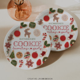 Plato De Papel Placas Fiestas decorativas de cookies navidades