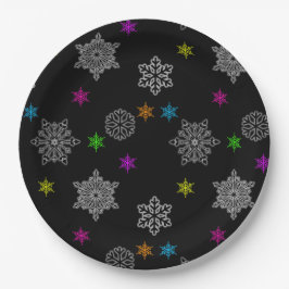 Plato De Papel Placas Fiestas del arcoiris brillantes - set 2