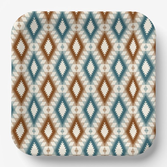 Plato De Papel Placas Fiestas del suroeste de Baby Shower (Anverso)