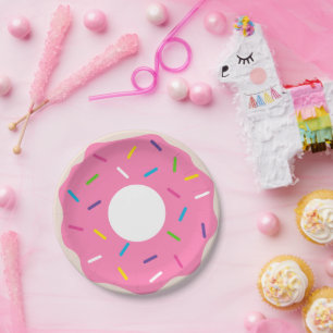 Plato De Papel Placas Fiestas Donut