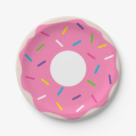 Plato De Papel Placas Fiestas Donut