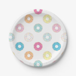 Plato De Papel Placas Fiestas Donut