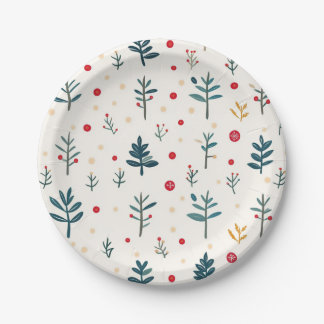 Plato De Papel Placas Fiestas navidades