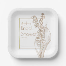 Plato De Papel Placas fiestas para una ducha nupcial.