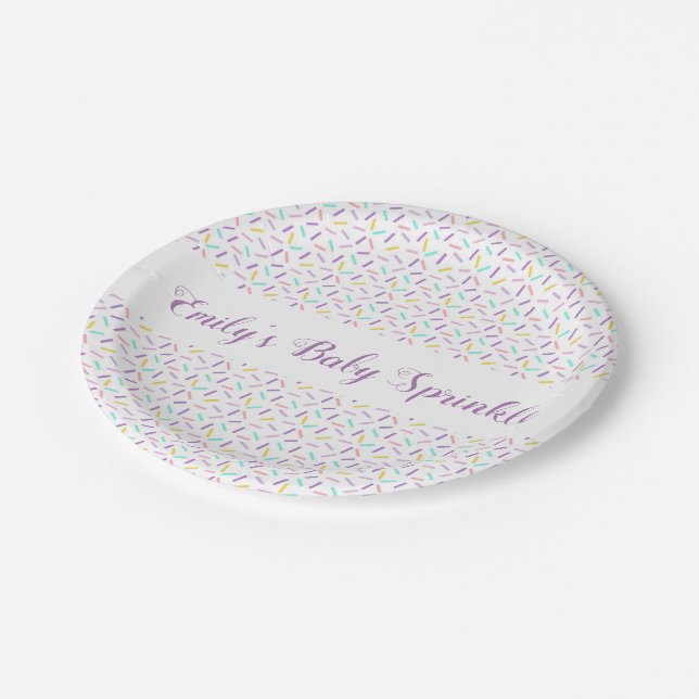 Plato De Papel Placas Fiestas personalizadas para rociar bebés (Angular)