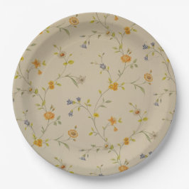 Plato De Papel Placas Florales Vintage
